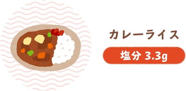 カレーライス、塩分3.3グラム